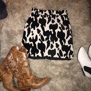 Zara Cow print straight skirt SOLD elsewhere